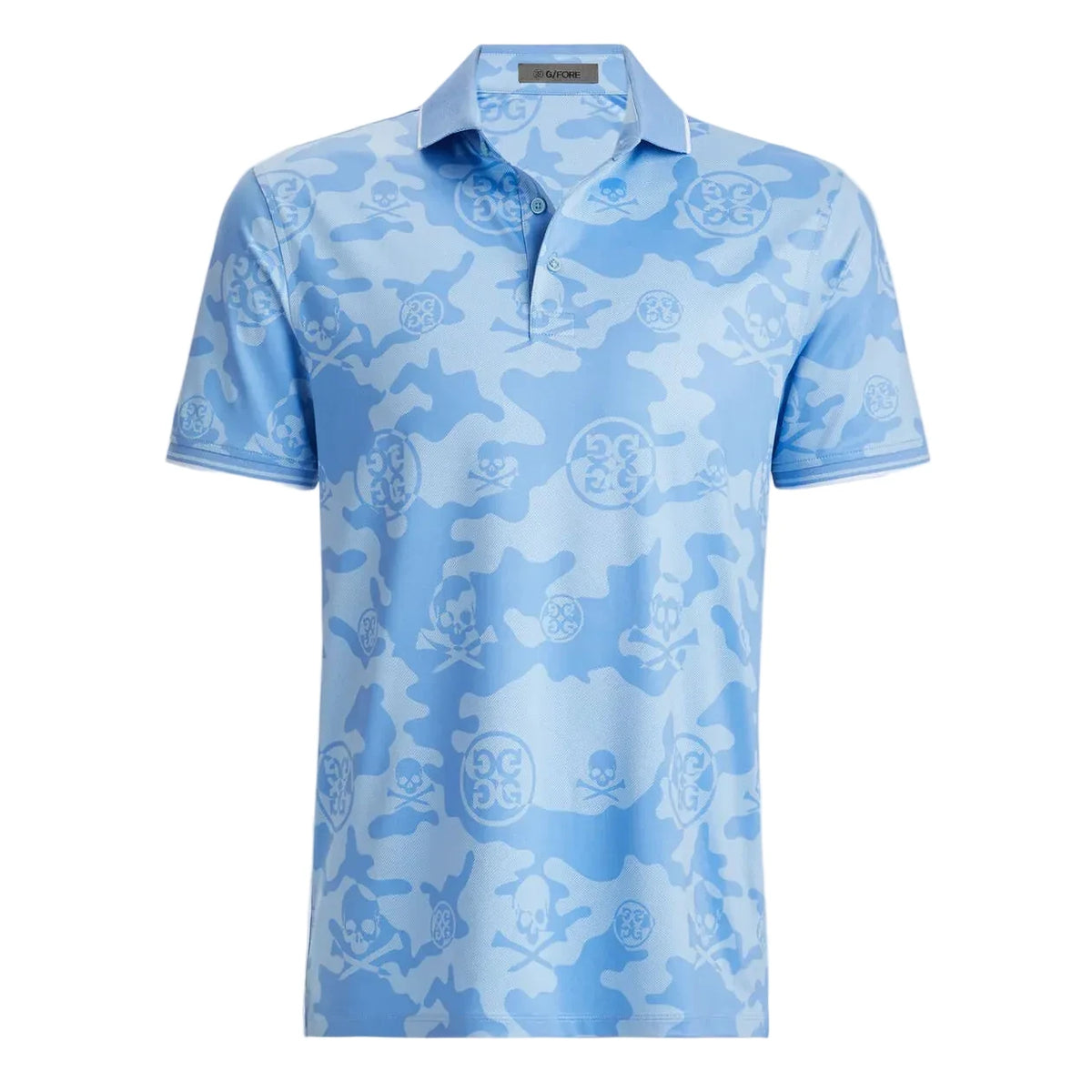G/FORE Exploded Camo Light Blue Piké Herr