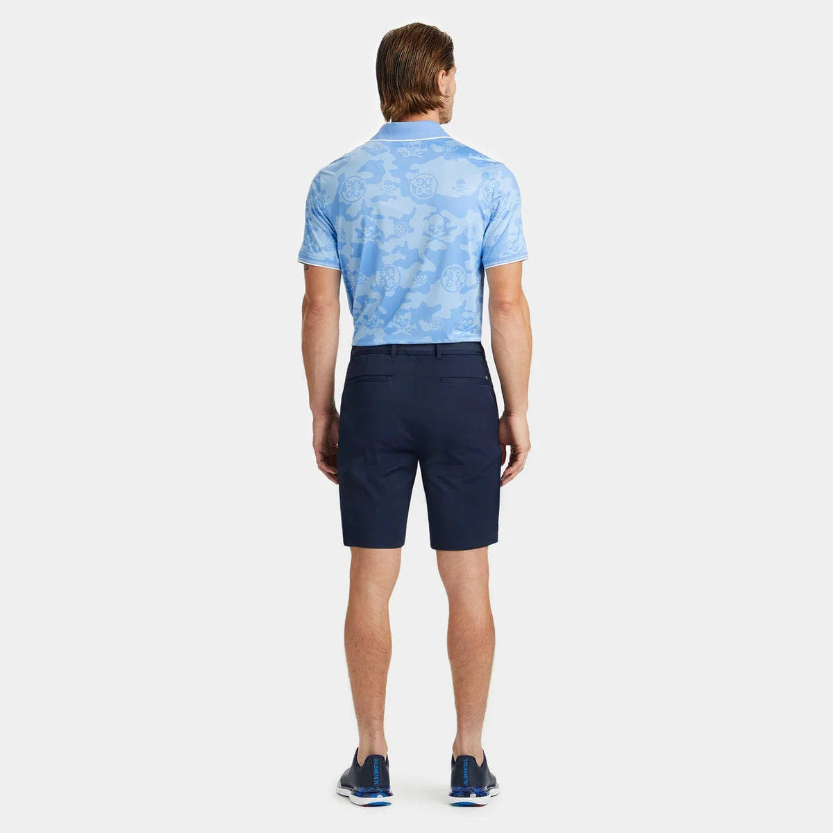 G/FORE Exploded Camo Light Blue Piké Herr