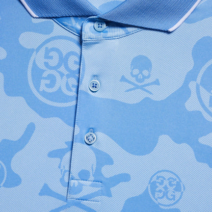 G/FORE Exploded Camo Light Blue Piké Herr
