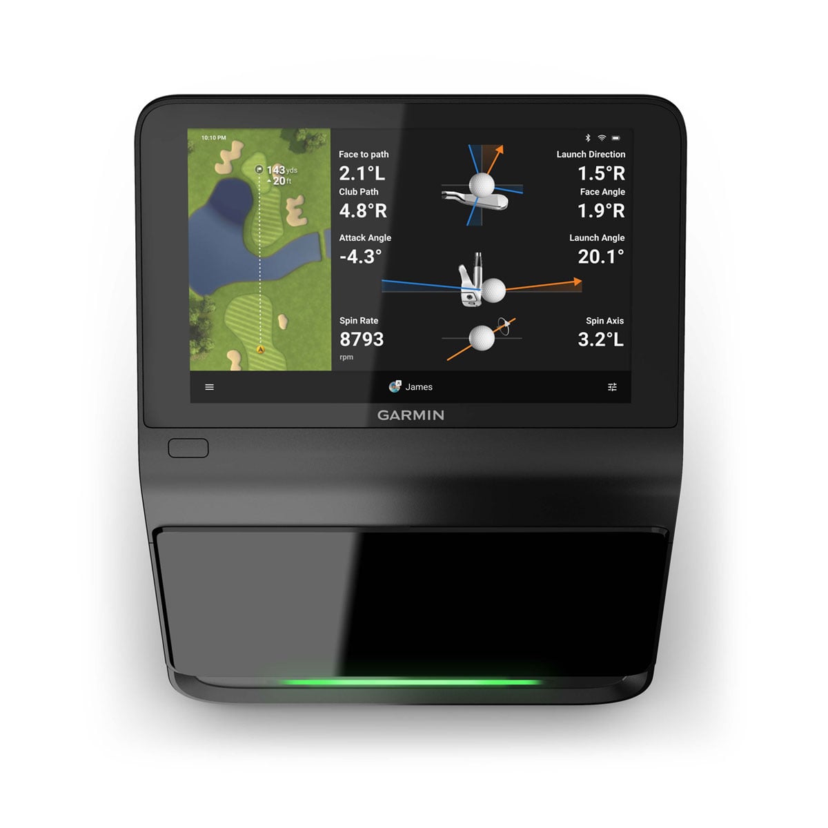 Garmin Approach R50 launch monitor med inbyggd 10-tums pekskärm