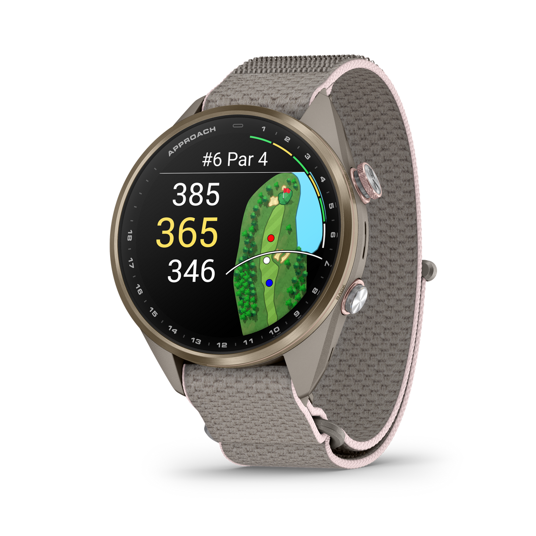 Garmin Approach S72 43 mm French Grey/Blush Pink – produktbild