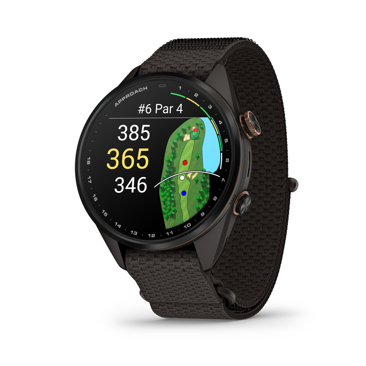 Garmin Approach S72 43 mm Pebble Grey/Bronze – produktbild