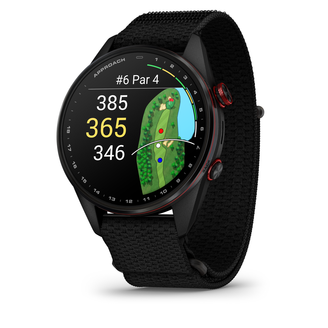 Garmin Approach S72 47 mm Black/Red – produktbild